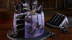 Gothic Black Velvet Halloween Cake