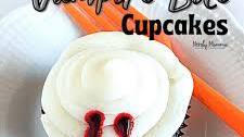 Halloween Vampire Bite Cupcakes