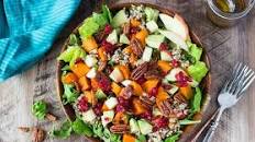 Harvest Sweet Potato + Quinoa Bowl with Maple Dijon Vinaigrette