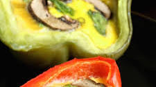 Healthy Spinach, Mushroom, & Egg Stuffed Peppers Recipe