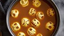 Hot Apple Cider with Shrunken Apple Skulls