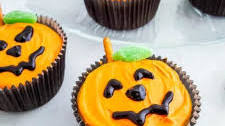 Jack-O-Lantern Cupcakes Recipe for Halloween