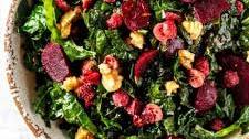 Kale Beet Salad with Candied Walnuts