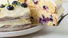 Lemon Blueberry Two-Layer Cake