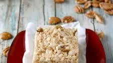 Maple Butter Pecan Rice Krispie Treats