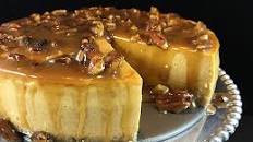 Maple Pumpkin Cheesecake w/Maple Pecan Praline Glaze