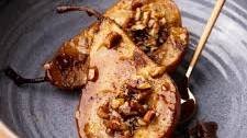 Maple Syrup Cinnamon Baked Pears