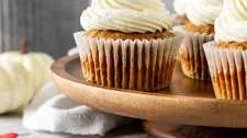 Moist Pumpkin Cupcakes with Maple Frosting