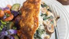 Mushroom and Spinach Stuffed Chicken Breast