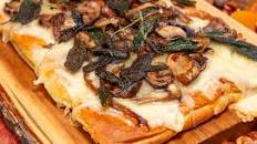 Mushroom Fontina Flatbread with Crispy Sage
