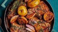 Mustardy Cider-Braised Pork Chops