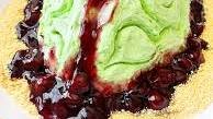 No Bake Zombie Brain Cheesecake