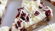 Orange Zested Cranberry White Chocolate Bliss Bars