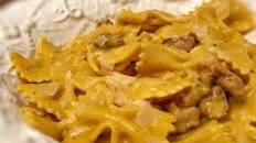 Pasta with Italian Sausage and Pumpkin Sauce