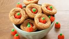 Peanut Butter Candy Corn Cookie Cups