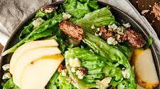 Pear and Blue Cheese Salad with Candied Pecans