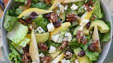 Pear & Blue Cheese Salad with Candied Pecans