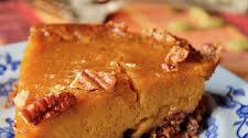 Pecan Crusted Caramel Pumpkin Pie