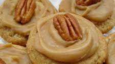 Pecan Praline Cookies with Brown Sugar Frosting