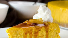 Pumpkin Apple Cheesecake with Apple Caramel