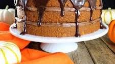 Pumpkin Chocolate Ganache Cake