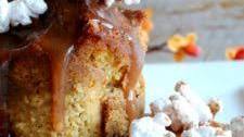 Pumpkin Cornbread Pudding with Cinnamon Caramel