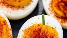 Pumpkin Deviled Eggs