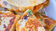 Pumpkin Quesadillas with Black Beans and Green Chile
