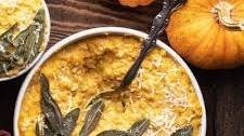 Pumpkin Risotto with Crispy Sage