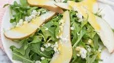 Recipe: Arugula, Pear & Blue Cheese Salad with Warm Vinaigrette