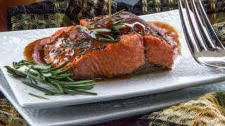 Roasted Salmon with Apple Cider Glaze