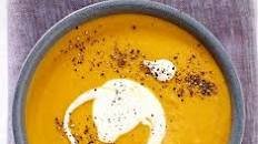 Roasted sweet potato & carrot soup