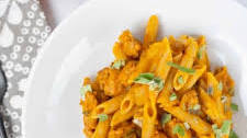 Sage Pumpkin Pasta with Spicy Sausage