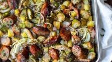 Sausage Apple & Fall Veggie Sheet Pan Dinner