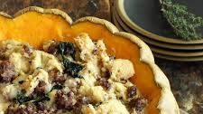 Savory Stuffed Pumpkin with Sausage and Gruyère