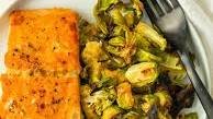 Sheet Pan Maple Dijon Salmon and Brussels Sprouts