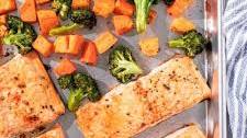 Sheet Pan Maple Dijon Salmon and Veggies