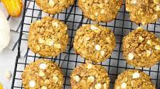 Spiced Oatmeal Pumpkin Cookies with White Chocolate