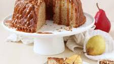 Spiced Pear Bundt Cake with Salted Caramel Sauce