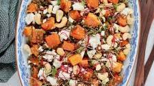 Spicy Roasted Butternut Squash and Lentil Salad