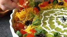 Spooky 8-Layer Taco Dip