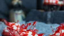 Spooky Broken Glass Red Velvet Cupcakes