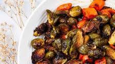 Sweet And Spiced Roasted Brussels Sprouts And Carrots