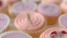 Sweet Lavender Cupcakes With Sugared Flowers And A Honeyed Cream Cheese Frosting