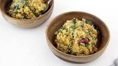 Sweet Potato and Chard Risotto with Parmesan, Rosemary, and Nutmeg