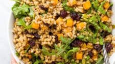 Warm Farro Salad with Maple Dijon Dressing