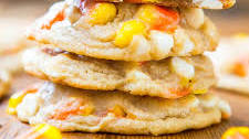 White Chocolate Candy Corn Cookies