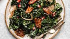 Winter Kale Salad with Pomegranate Vinaigrette