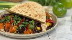 Yvonne’s sweet potato & black bean wraps