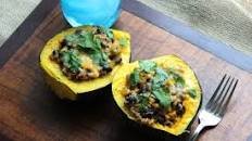 Acorn Squash Stuffed with Southwestern Quinoa